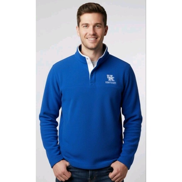 Men's Columbia University of Kentucky Wildcats 1/4 Quarter Zip Fleece... - Picture 1 of 16